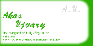akos ujvary business card